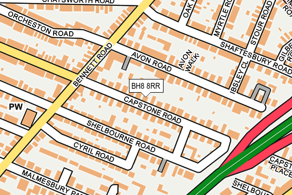 BH8 8RR map - OS OpenMap – Local (Ordnance Survey)