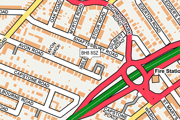 BH8 8SZ map - OS OpenMap – Local (Ordnance Survey)