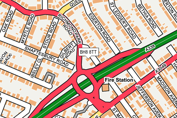 BH8 8TT map - OS OpenMap – Local (Ordnance Survey)