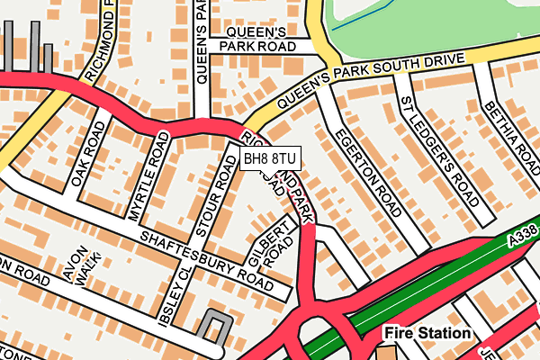 BH8 8TU map - OS OpenMap – Local (Ordnance Survey)
