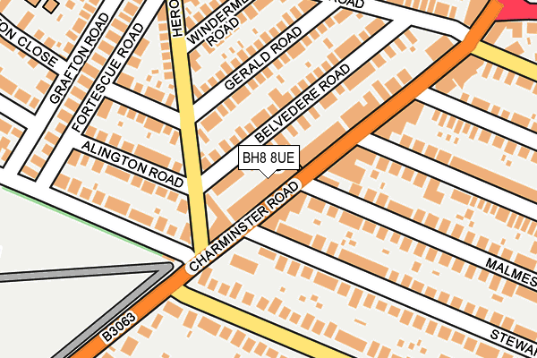 BH8 8UE map - OS OpenMap – Local (Ordnance Survey)