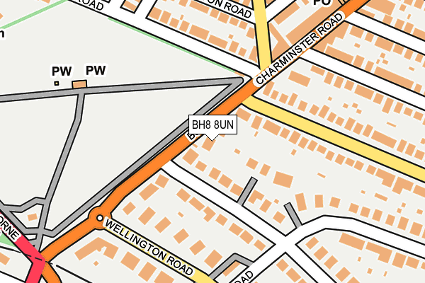 BH8 8UN map - OS OpenMap – Local (Ordnance Survey)