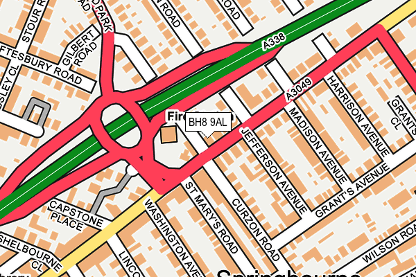 BH8 9AL map - OS OpenMap – Local (Ordnance Survey)