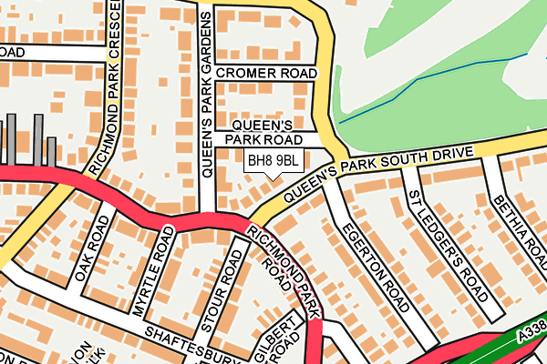 BH8 9BL map - OS OpenMap – Local (Ordnance Survey)