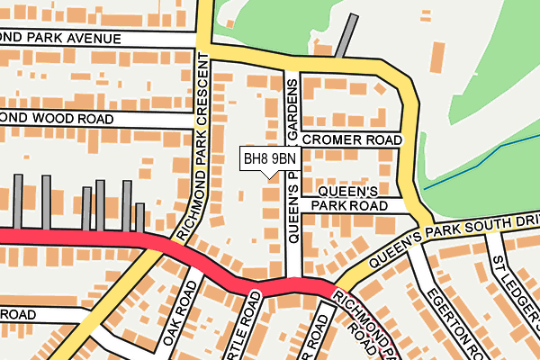 BH8 9BN map - OS OpenMap – Local (Ordnance Survey)