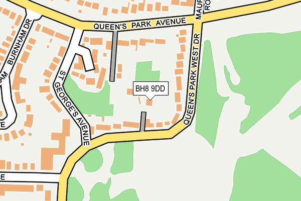BH8 9DD map - OS OpenMap – Local (Ordnance Survey)