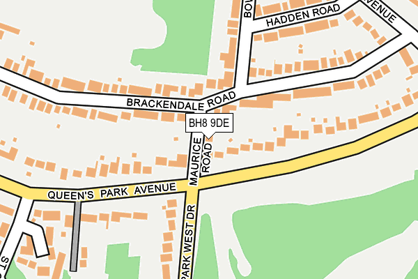BH8 9DE map - OS OpenMap – Local (Ordnance Survey)