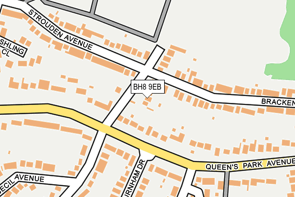 BH8 9EB map - OS OpenMap – Local (Ordnance Survey)
