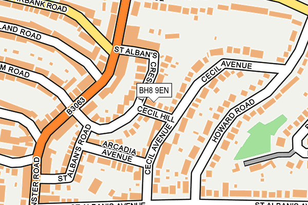 BH8 9EN map - OS OpenMap – Local (Ordnance Survey)