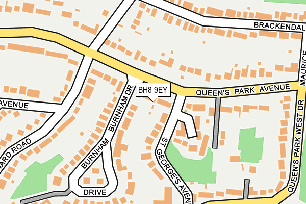 BH8 9EY map - OS OpenMap – Local (Ordnance Survey)