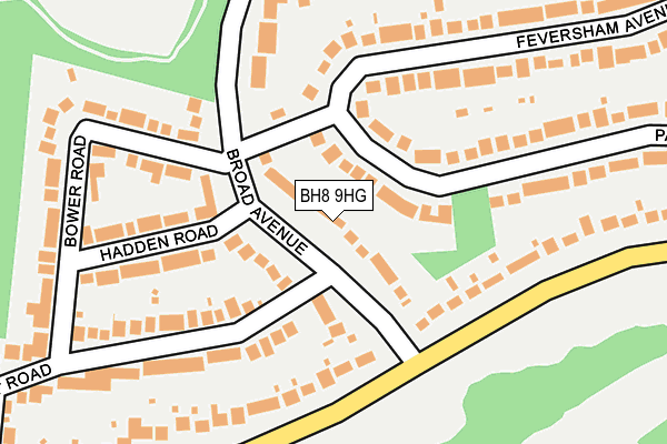 BH8 9HG map - OS OpenMap – Local (Ordnance Survey)