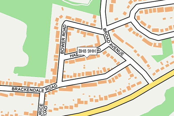 BH8 9HH map - OS OpenMap – Local (Ordnance Survey)