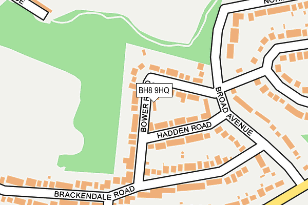 BH8 9HQ map - OS OpenMap – Local (Ordnance Survey)