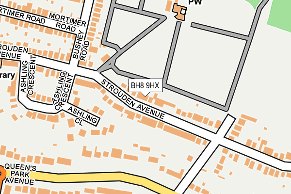 BH8 9HX map - OS OpenMap – Local (Ordnance Survey)