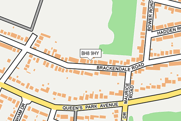 BH8 9HY map - OS OpenMap – Local (Ordnance Survey)