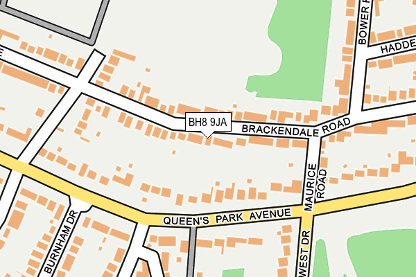 BH8 9JA map - OS OpenMap – Local (Ordnance Survey)