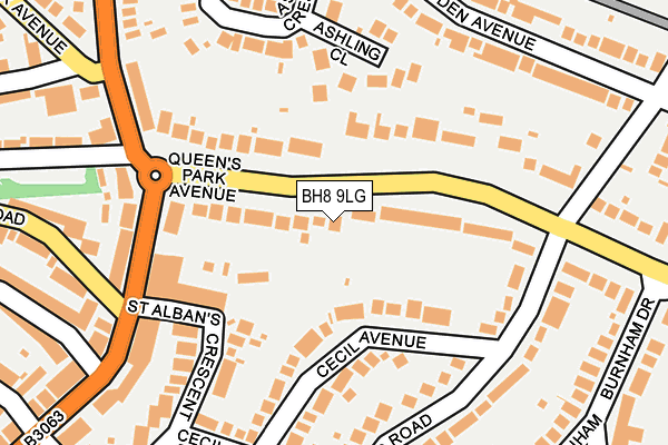 BH8 9LG map - OS OpenMap – Local (Ordnance Survey)