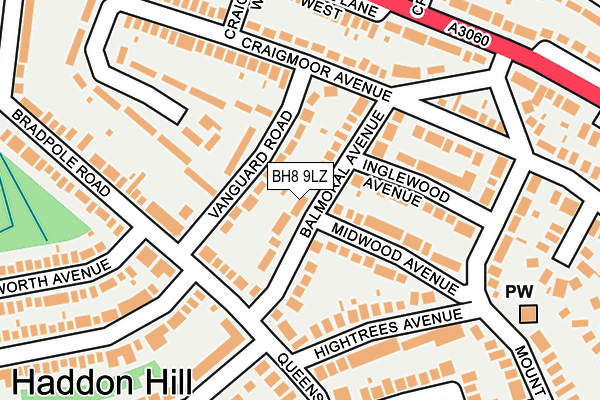 BH8 9LZ map - OS OpenMap – Local (Ordnance Survey)