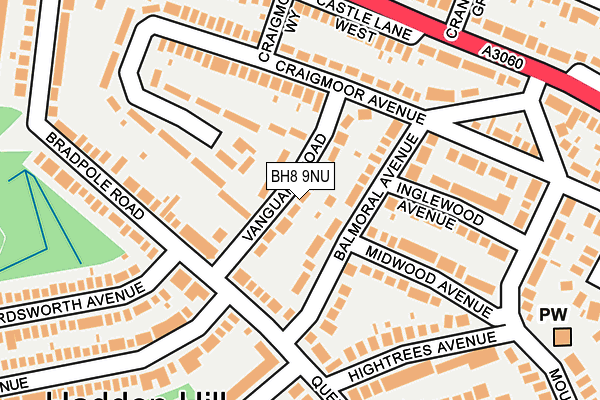 BH8 9NU map - OS OpenMap – Local (Ordnance Survey)