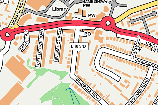 BH8 9NX map - OS OpenMap – Local (Ordnance Survey)