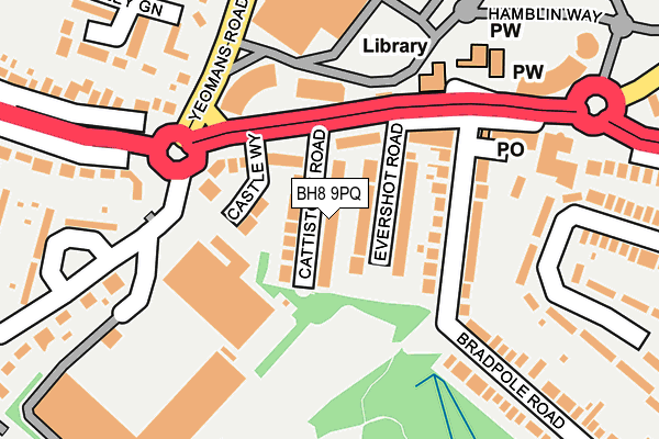 BH8 9PQ map - OS OpenMap – Local (Ordnance Survey)