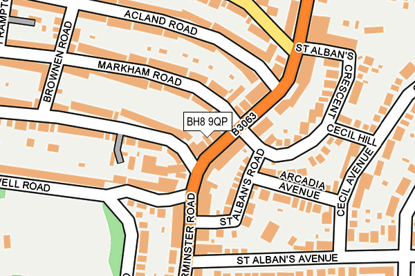 BH8 9QP map - OS OpenMap – Local (Ordnance Survey)