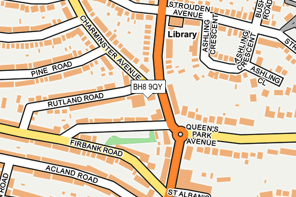 BH8 9QY map - OS OpenMap – Local (Ordnance Survey)