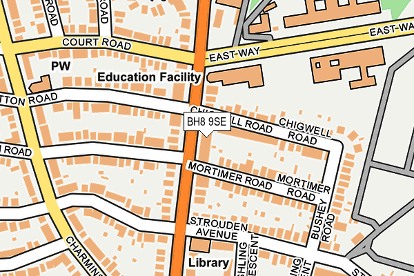 BH8 9SE map - OS OpenMap – Local (Ordnance Survey)