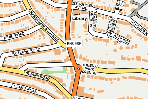 BH8 9SF map - OS OpenMap – Local (Ordnance Survey)