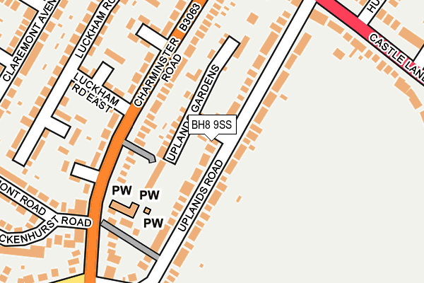 BH8 9SS map - OS OpenMap – Local (Ordnance Survey)