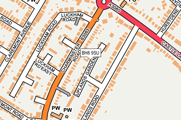 BH8 9SU map - OS OpenMap – Local (Ordnance Survey)