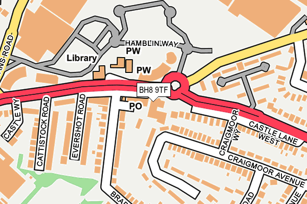 BH8 9TF map - OS OpenMap – Local (Ordnance Survey)