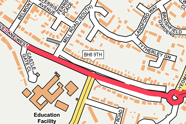 BH8 9TH map - OS OpenMap – Local (Ordnance Survey)