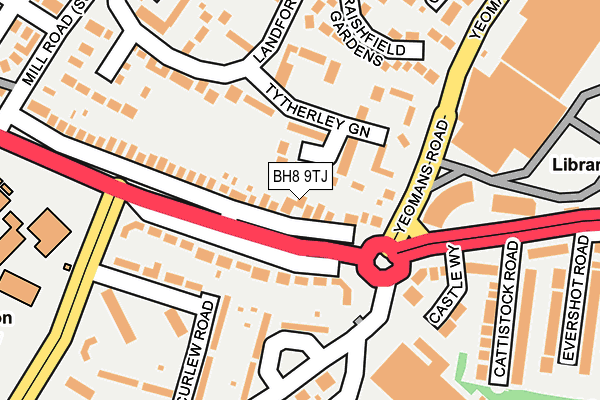 BH8 9TJ map - OS OpenMap – Local (Ordnance Survey)
