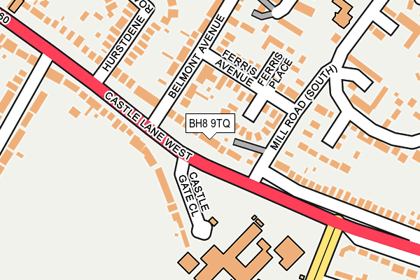 BH8 9TQ map - OS OpenMap – Local (Ordnance Survey)