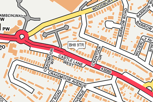 BH8 9TR map - OS OpenMap – Local (Ordnance Survey)