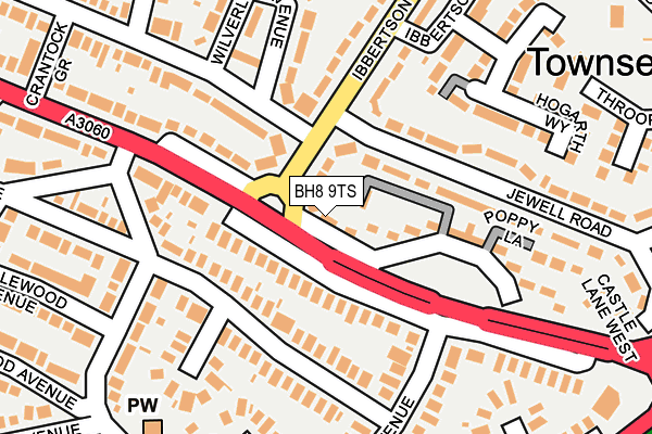 BH8 9TS map - OS OpenMap – Local (Ordnance Survey)