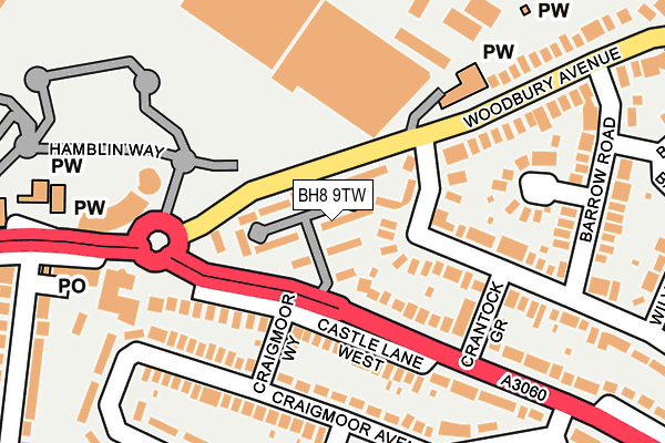 BH8 9TW map - OS OpenMap – Local (Ordnance Survey)