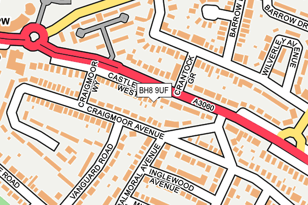 BH8 9UF map - OS OpenMap – Local (Ordnance Survey)