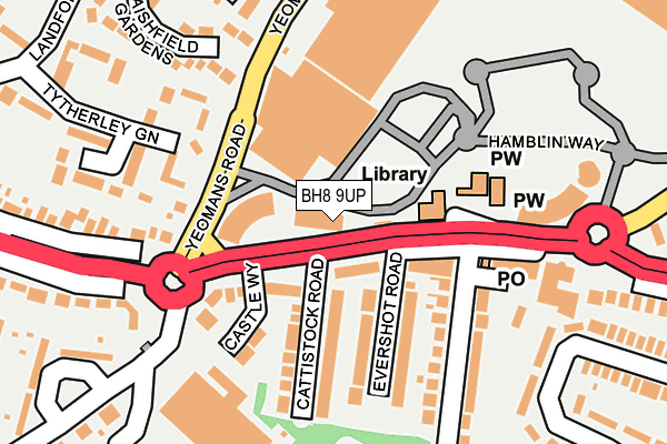 BH8 9UP map - OS OpenMap – Local (Ordnance Survey)