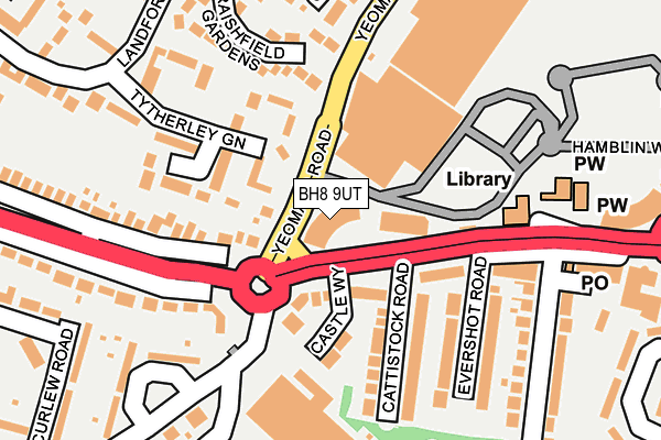 BH8 9UT map - OS OpenMap – Local (Ordnance Survey)