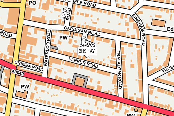 BH9 1AY map - OS OpenMap – Local (Ordnance Survey)
