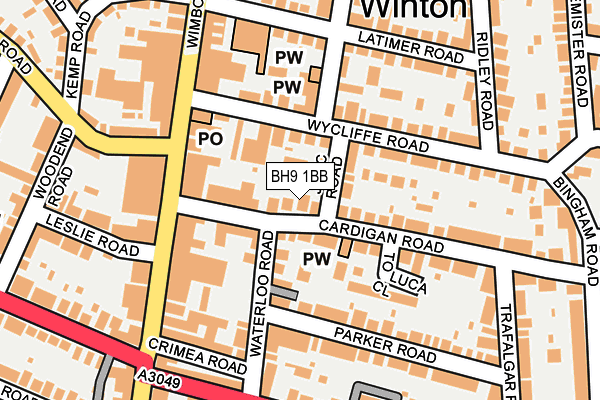 BH9 1BB map - OS OpenMap – Local (Ordnance Survey)