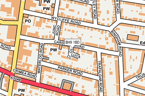 BH9 1BD map - OS OpenMap – Local (Ordnance Survey)