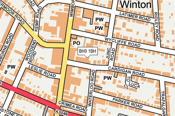 BH9 1BH map - OS OpenMap – Local (Ordnance Survey)