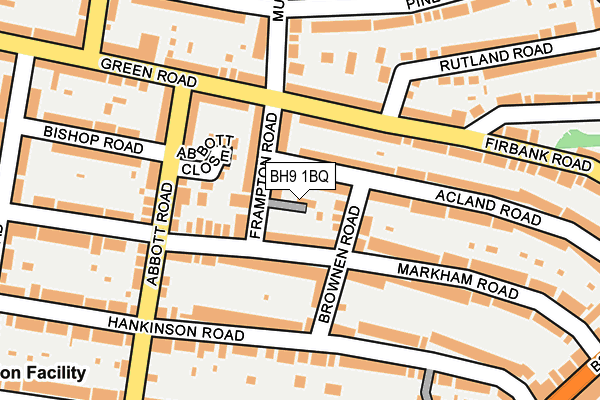BH9 1BQ map - OS OpenMap – Local (Ordnance Survey)
