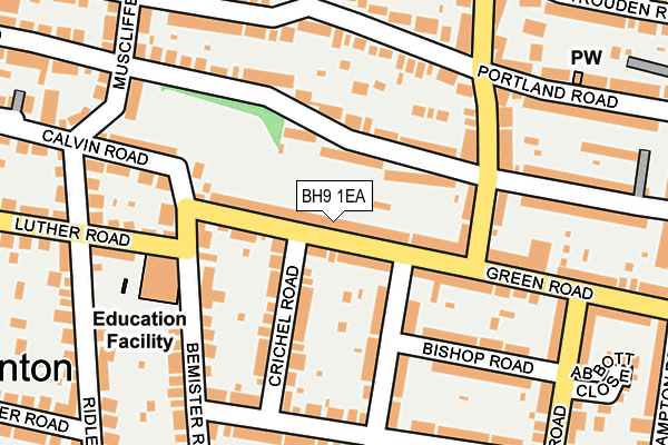 BH9 1EA map - OS OpenMap – Local (Ordnance Survey)