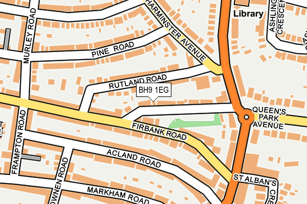 BH9 1EG map - OS OpenMap – Local (Ordnance Survey)