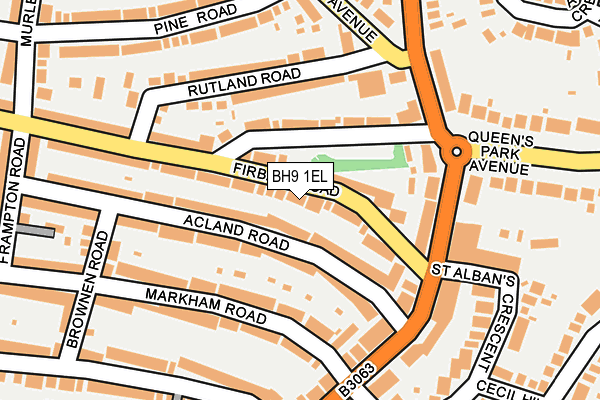 BH9 1EL map - OS OpenMap – Local (Ordnance Survey)