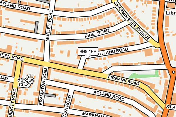 BH9 1EP map - OS OpenMap – Local (Ordnance Survey)